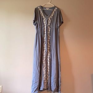 Wren & Ivory Cornflower blue maxi dress